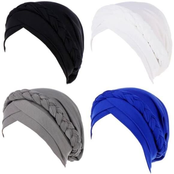 Turban Hats for Women Black White Gray Blue